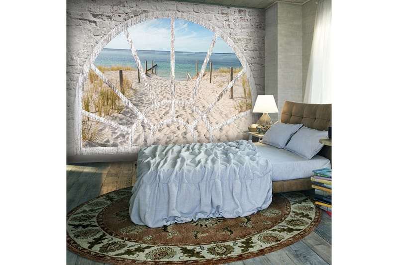 Fototapet Window View Beach 150x105 - Artgeist sp. z o. o. - Innredning - Veggdekorasjon - Tapeter - Fototapeter