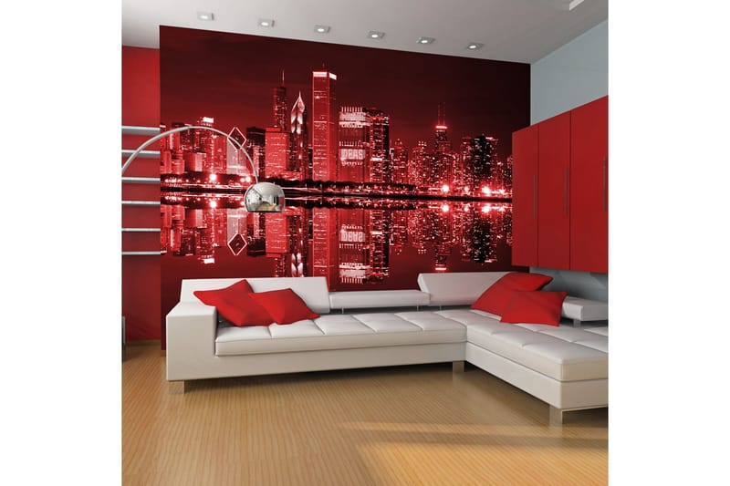 Fototapet Wine-Colored Chicago 200x154 - Artgeist sp. z o. o. - Innredning - Veggdekorasjon - Tapeter - Fototapeter