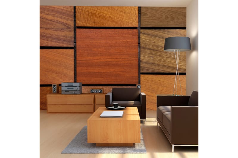 Fototapet Wooden Cubes 150x105 - Artgeist sp. z o. o. - Innredning - Veggdekorasjon - Tapeter - Fototapeter