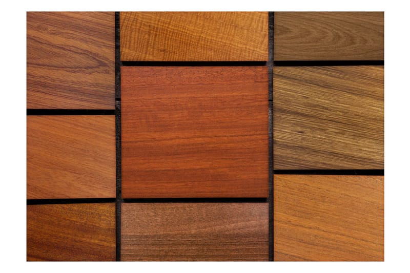 Fototapet Wooden Cubes 400x280 - Artgeist sp. z o. o. - Innredning - Veggdekorasjon - Tapeter - Fototapeter