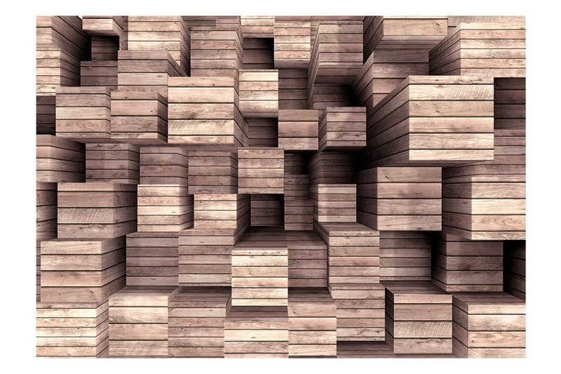 Fototapet Wooden Finesse 200x140 - Finnes i flere størrelser - Innredning - Veggdekorasjon - Tapeter - Fototapeter