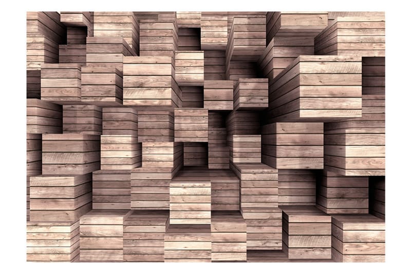 Fototapet Wooden Finesse 350x245 - Artgeist sp. z o. o. - Innredning - Veggdekorasjon - Tapeter - Fototapeter
