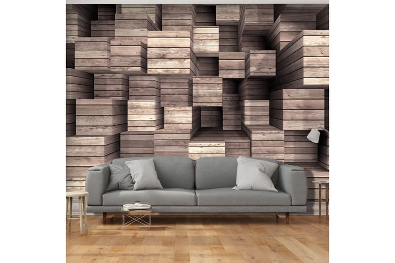 Fototapet Wooden Finesse 350x245 - Artgeist sp. z o. o. - Innredning - Veggdekorasjon - Tapeter - Fototapeter