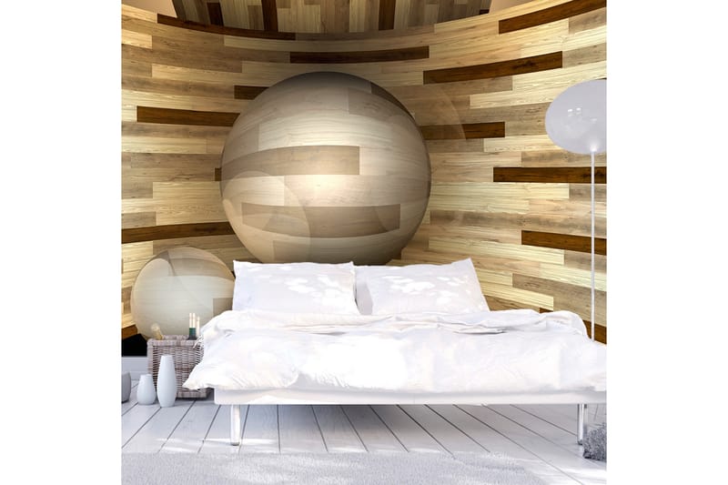 Fototapet Wooden Orbit 300x210 - Artgeist sp. z o. o. - Innredning - Veggdekorasjon - Tapeter - Fototapeter