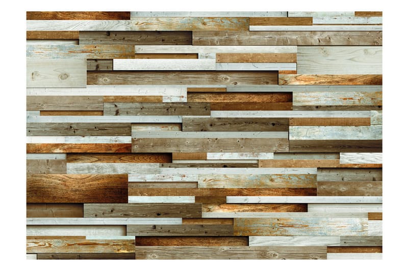 Fototapet Wooden Order 300x210 - Artgeist sp. z o. o. - Innredning - Veggdekorasjon - Tapeter - Fototapeter