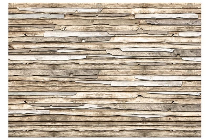 Fototapet Wooden Puzzle 300x210 - Artgeist sp. z o. o. - Innredning - Veggdekorasjon - Tapeter - Fototapeter
