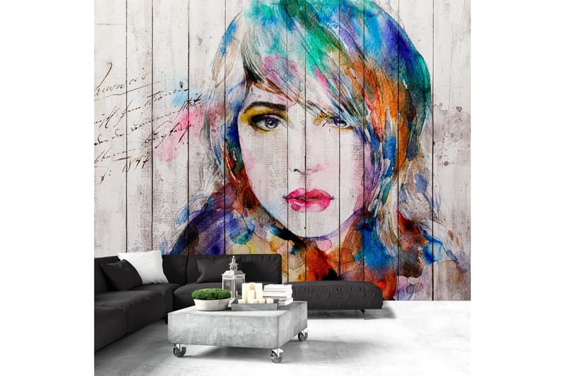 Fototapet Wooden Portrait 250x175, Finnes i flere størrelser