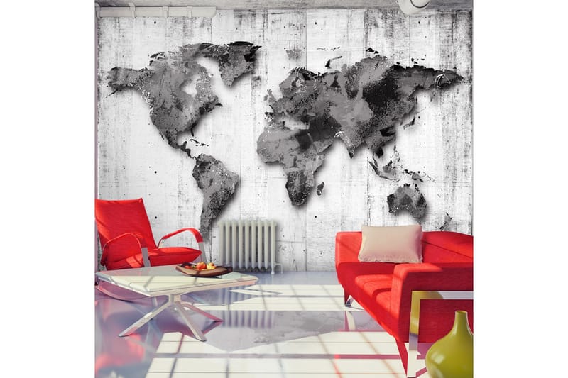 Fototapet World In Shades Of Grey 250x175, Finnes i flere størrelser