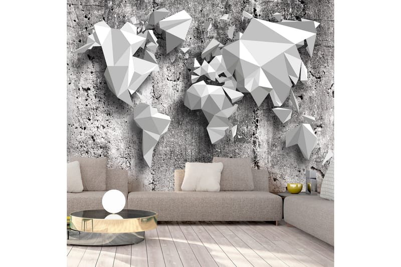 Fototapet World Map Origami 100x70 - Artgeist sp. z o. o. - Innredning - Veggdekorasjon - Tapeter - Fototapeter