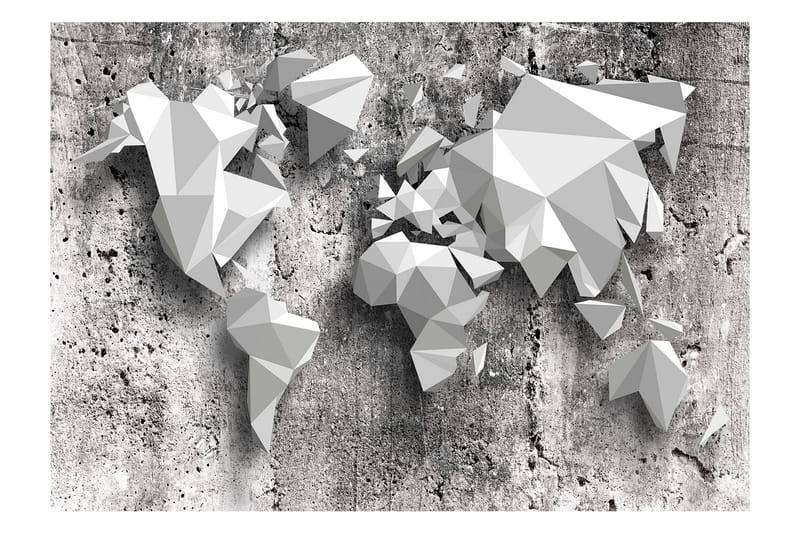 Fototapet World Map Origami 350x245 - Artgeist sp. z o. o. - Innredning - Veggdekorasjon - Tapeter - Fototapeter