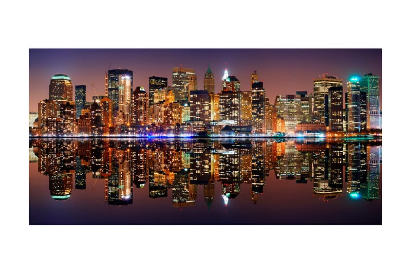 Fototapet XXL Gold Reflections NYC 550x270 - Artgeist sp. z o. o. - Innredning - Veggdekorasjon - Tapeter - Fototapeter