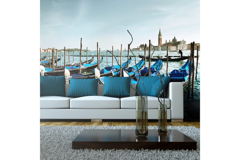 Fototapet XXL Gondoler på Canal Grand Venezia 550x270 - Artgeist sp. z o. o. - Innredning - Veggdekorasjon - Tapeter - Fototapeter
