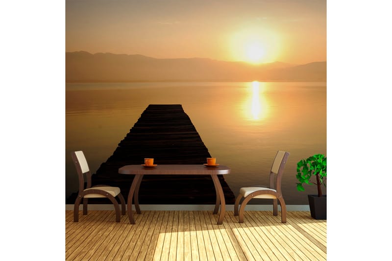 Fototapet XXL Jetty Lake Sunset 550x270, Artgeist sp. z o. o.