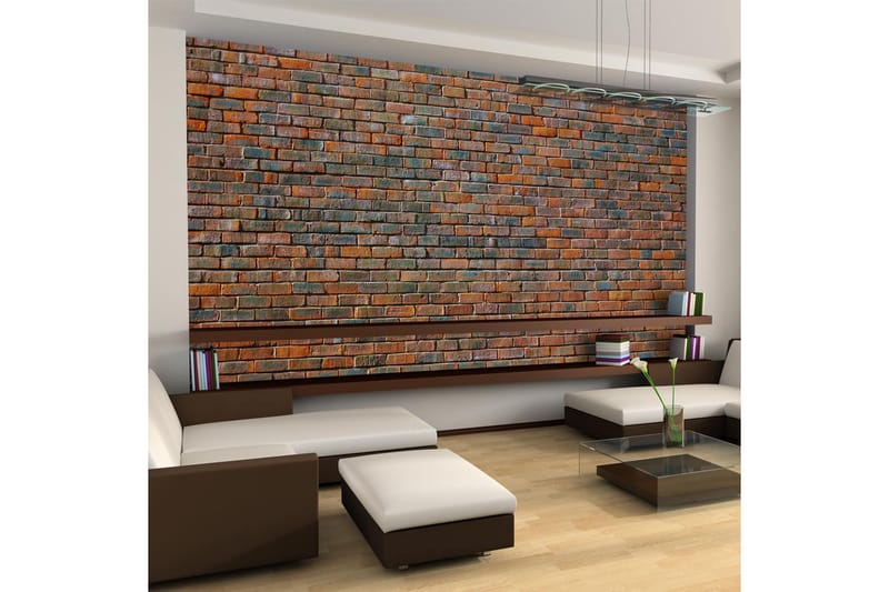 Fototapet XXL Mursteinvegg 550x270 - Artgeist sp. z o. o. - Innredning - Veggdekorasjon - Tapeter - Fototapeter