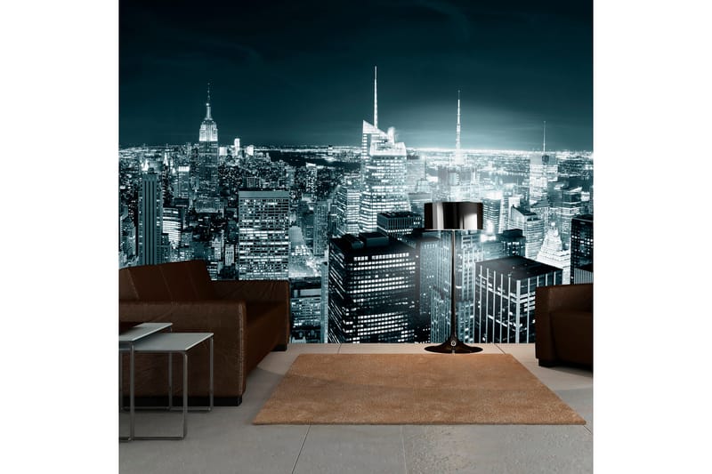 Fototapet XXL New York Natteliv 550x270 - Artgeist sp. z o. o. - Innredning - Veggdekorasjon - Tapeter - Fototapeter