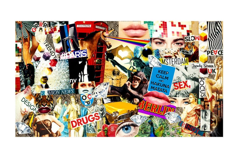 Fototapet XXL Scraps Of Modernity 500x280 - Artgeist sp. z o. o. - Innredning - Veggdekorasjon - Tapeter - Fototapeter