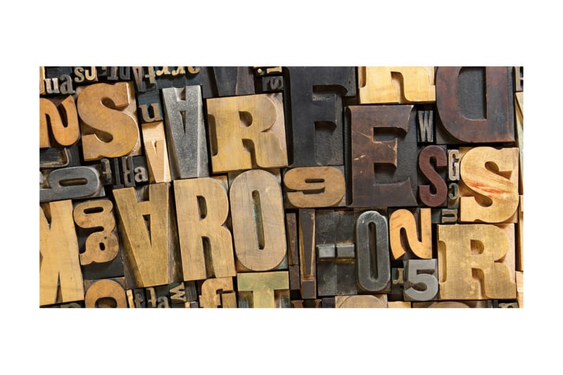 Fototapet XXL Tre Bokstaver 550x270 - Artgeist sp. z o. o. - Innredning - Veggdekorasjon - Tapeter - Fototapeter