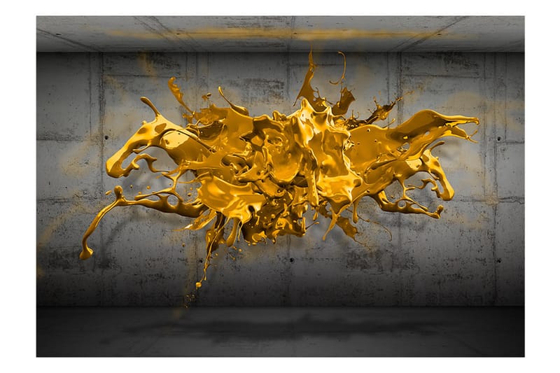 Fototapet Yellow Splash 350x245 - Artgeist sp. z o. o. - Innredning - Veggdekorasjon - Tapeter - Fototapeter