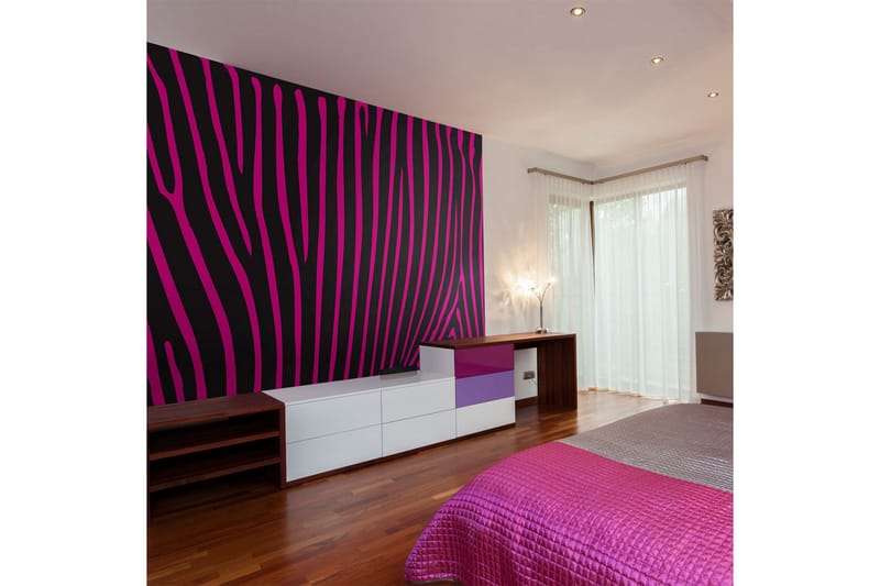 Fototapet Zebra Mønster Fiolett 250x193, Artgeist sp. z o. o.