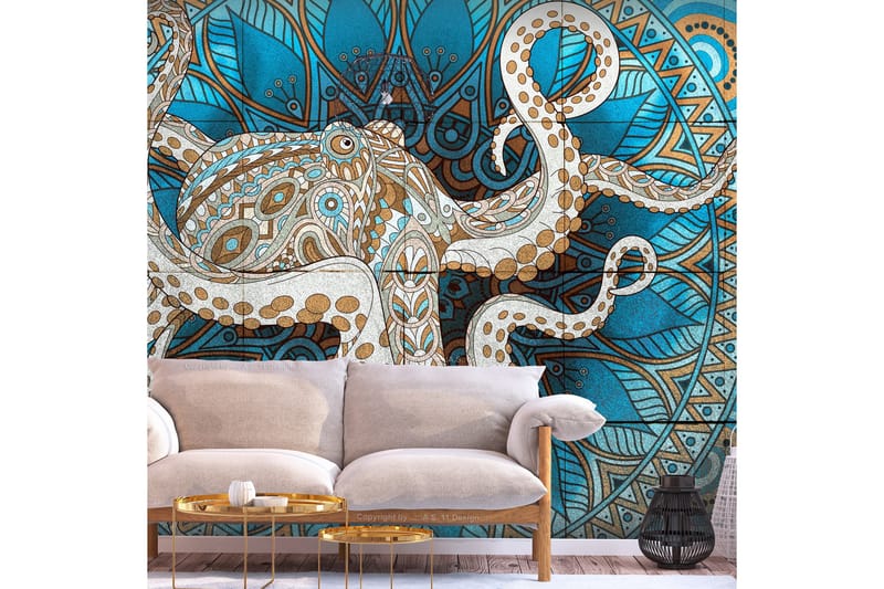 Fototapet Zen Octopus 350x245 - Artgeist sp. z o. o. - Innredning - Veggdekorasjon - Tapeter - Fototapeter