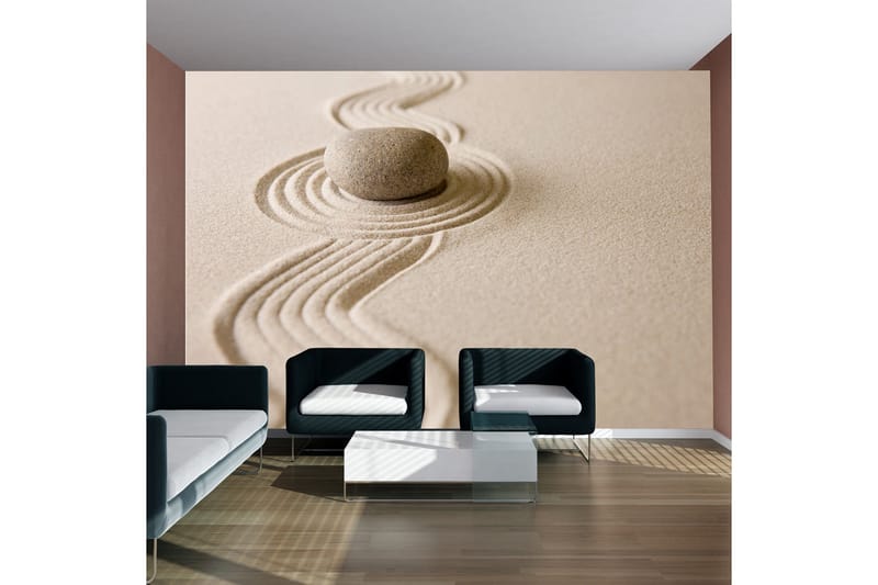 Fototapet Zen Sand Hage 400x309 - Artgeist sp. z o. o. - Innredning - Veggdekorasjon - Tapeter - Fototapeter