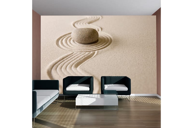 Fototapet Zen Sand Hage 400x309 - Artgeist sp. z o. o. - Innredning - Veggdekorasjon - Tapeter - Fototapeter