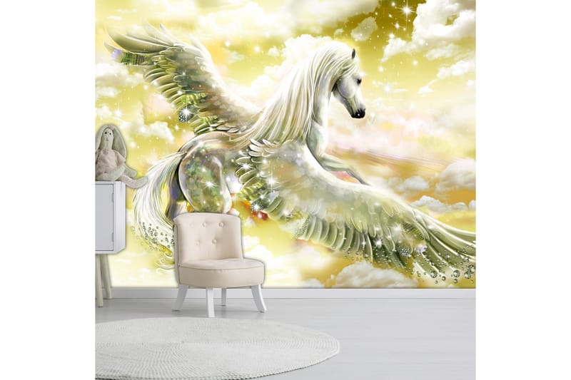 Fototapet Pegasus Yellow 100x70 - Innredning - Veggdekorasjon - Tapeter - Fototapeter