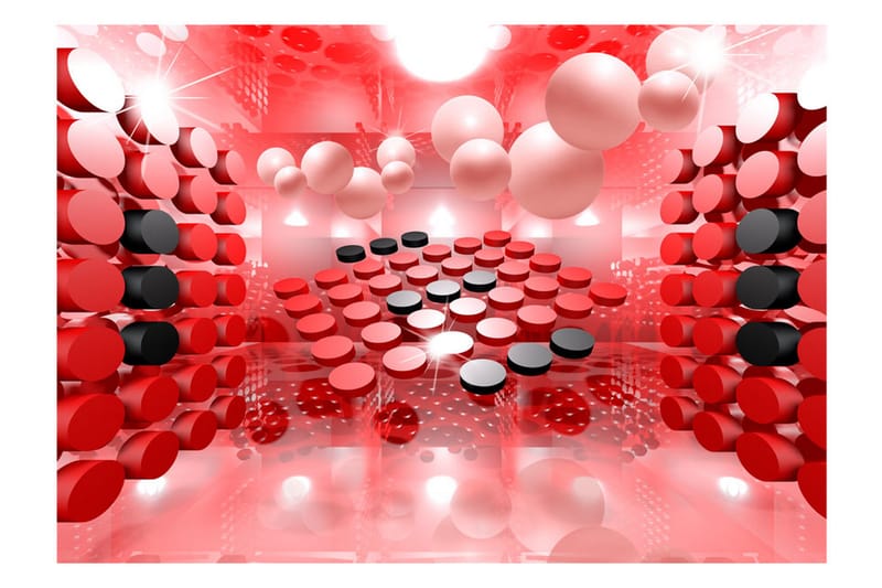 Fototapet Playing In Red And Black 100x70 - Artgeist sp. z o. o. - Innredning - Veggdekorasjon - Tapeter - Fototapeter