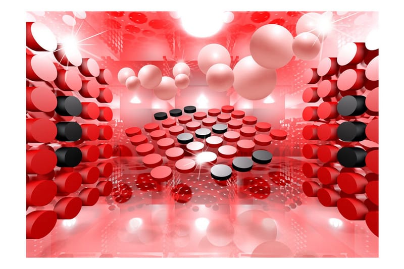 Fototapet Playing In Red And Black 150x105 - Artgeist sp. z o. o. - Innredning - Veggdekorasjon - Tapeter - Fototapeter