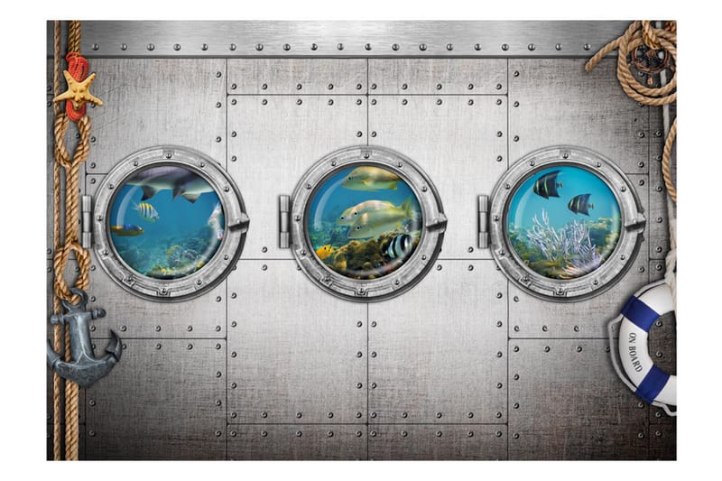 Fototapet Portholes 250x175 - Artgeist sp. z o. o. - Innredning - Veggdekorasjon - Tapeter - Fototapeter