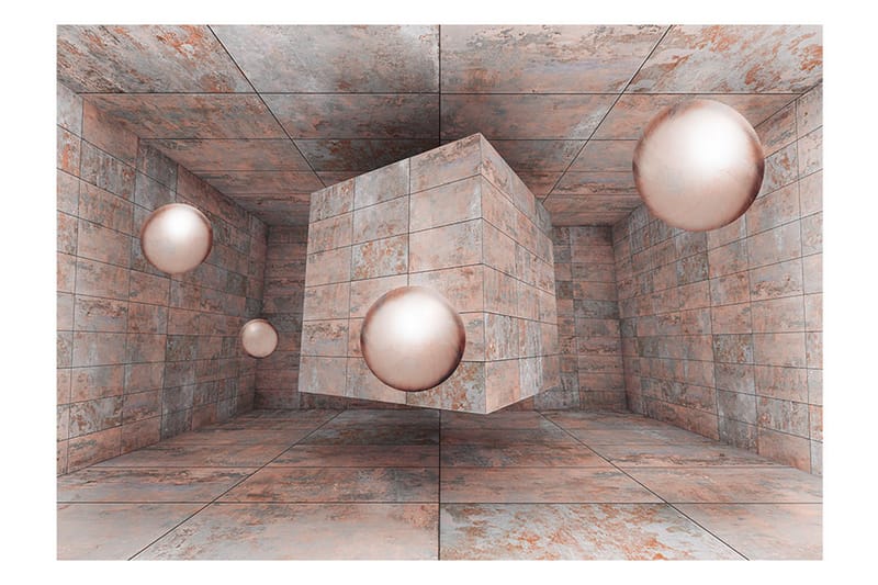 Fototapet Pink Box 350x245 - Artgeist sp. z o. o. - Innredning - Veggdekorasjon - Tapeter - Fototapeter