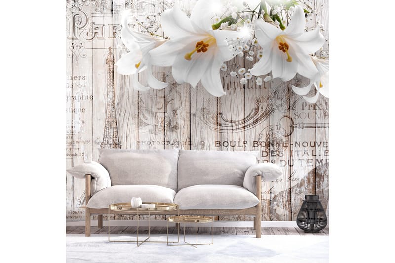 Fototapet Parisian Lilies 400x280 - Finnes i flere størrelser - Innredning - Veggdekorasjon - Tapeter - Fototapeter
