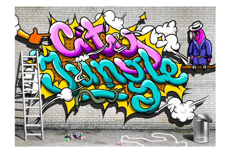 Fototapet Pink Parrot 150x105 - Finnes i flere størrelser - Innredning - Veggdekorasjon - Tapeter - Fototapeter