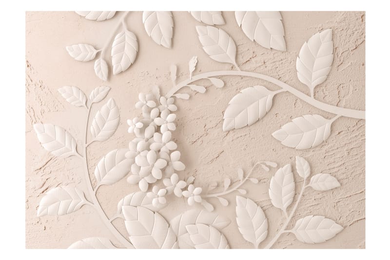 Fototapet Paper Flowers Beige 400x280 - Innredning - Veggdekorasjon - Tapeter - Fototapeter