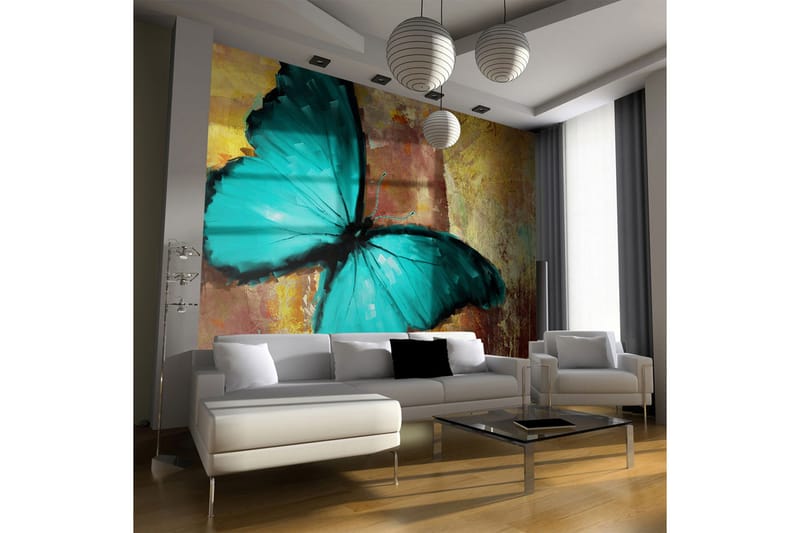 Fototapet Painted Butterfly 350x270 - Artgeist sp. z o. o. - Innredning - Veggdekorasjon - Tapeter - Fototapeter