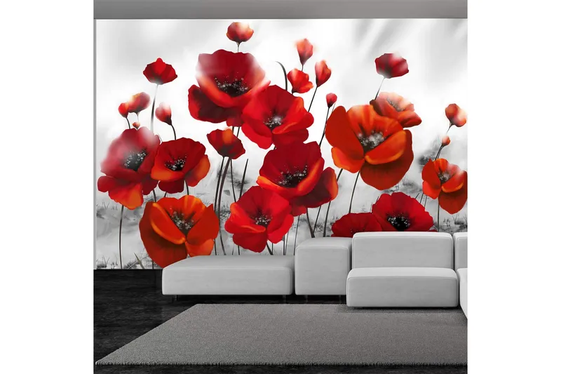 Fototapet Poppies In The Moonlight 200x140, Artgeist sp. z o. o.