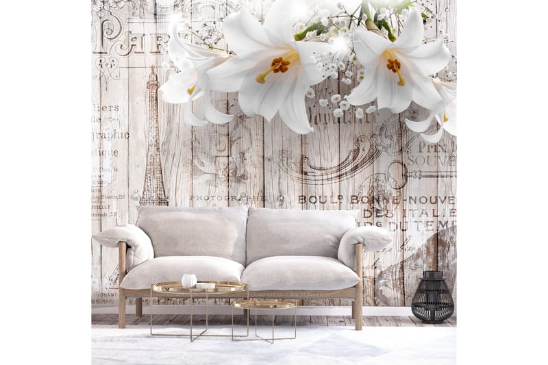 Fototapet Parisian Lilies 400x280 - Innredning - Veggdekorasjon - Tapeter - Fototapeter