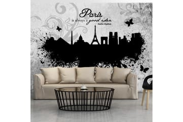 Fototapet Paris Is Always A Good Idea B&W 100x70 - Artgeist sp. z o. o. - Innredning - Veggdekorasjon - Tapeter - Fototapeter