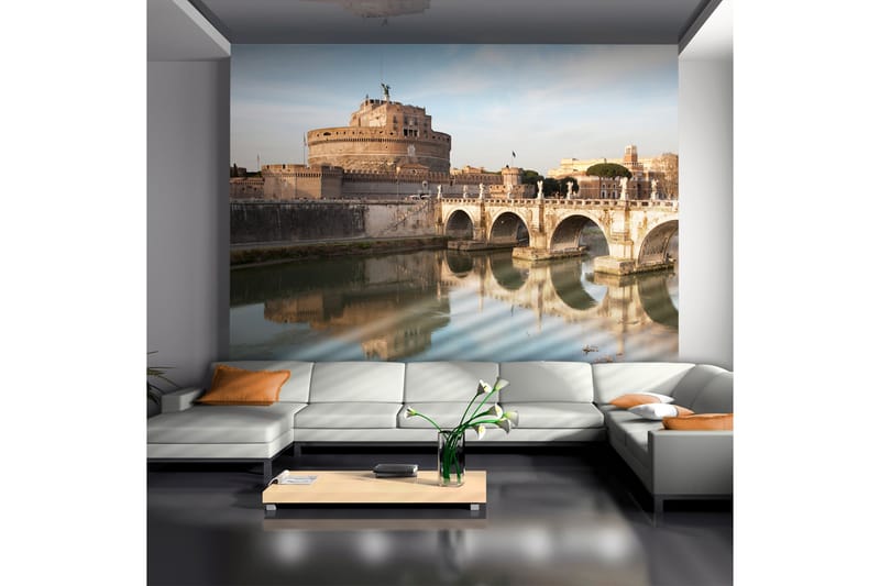 Fototapet Ponte San Angelo 300x231 - Artgeist sp. z o. o. - Innredning - Veggdekorasjon - Tapeter - Fototapeter