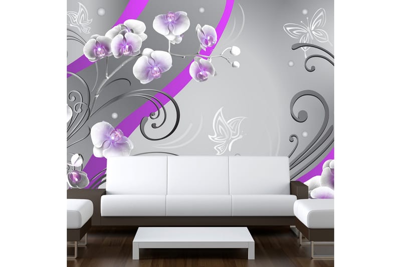 Fototapet Purple Orchids Variation 100x70 - Artgeist sp. z o. o. - Innredning - Veggdekorasjon - Tapeter - Fototapeter