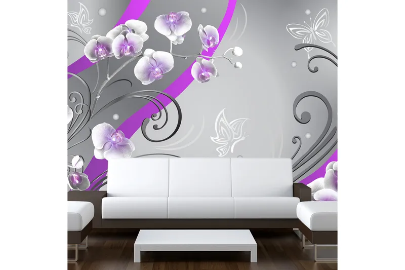 Fototapet Purple Orchids Variation 300x210, Artgeist sp. z o. o.