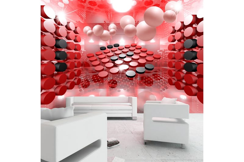 Fototapet Playing In Red And Black 100x70 - Artgeist sp. z o. o. - Innredning - Veggdekorasjon - Tapeter - Fototapeter