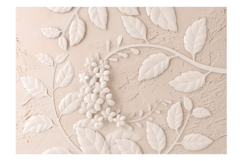 Fototapet Paper Flowers Beige 400x280 - Finnes i flere størrelser - Innredning - Veggdekorasjon - Tapeter - Fototapeter