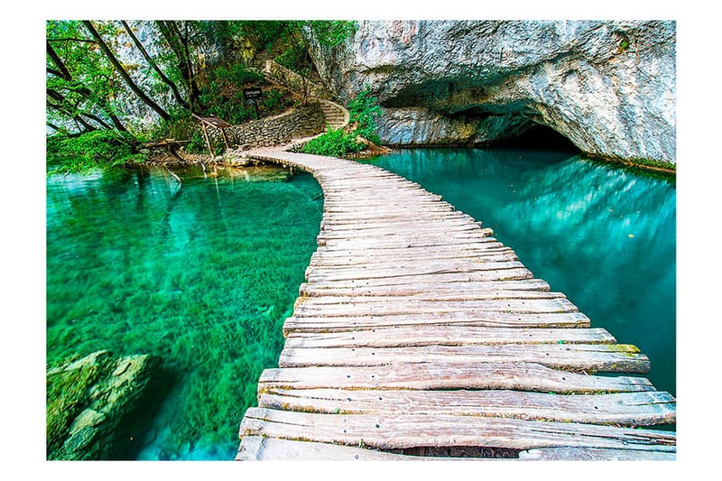 Fototapet Plitvice Lakes nasjonalpark Kroatia 100x70 - Artgeist sp. z o. o. - Fototapeter