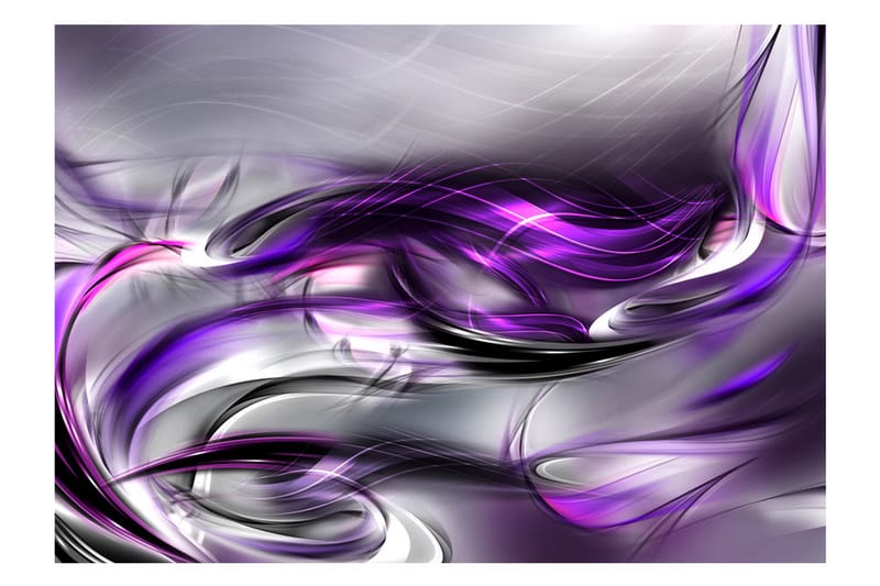 Fototapet Purple Swirls 200x140 - Artgeist sp. z o. o. - Innredning - Veggdekorasjon - Tapeter - Fototapeter