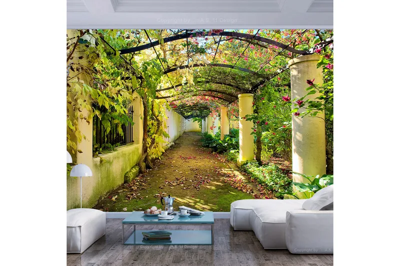 Fototapet Pergola 200x140 - Artgeist sp. z o. o. - Innredning - Veggdekorasjon - Tapeter - Fototapeter