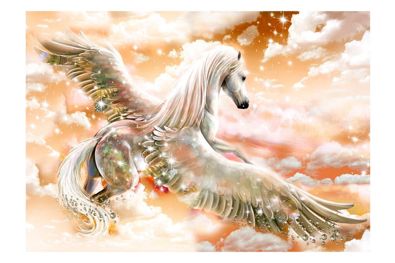 Fototapet Pegasus Orange 350x245 - Finnes i flere størrelser - Innredning - Veggdekorasjon - Tapeter - Fototapeter