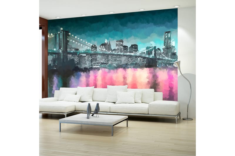 Fototapet Painted New York 100x70 - Artgeist sp. z o. o. - Innredning - Veggdekorasjon - Tapeter - Fototapeter