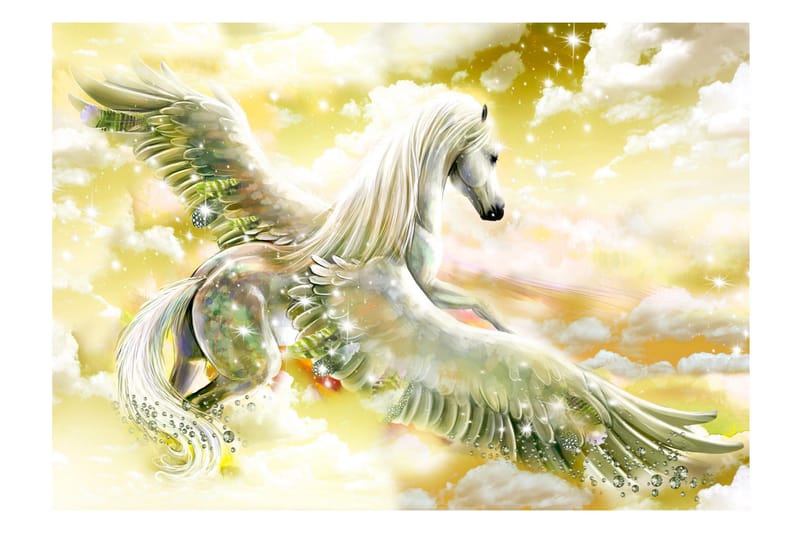 Fototapet Pegasus Yellow 300x210 - Finnes i flere størrelser - Innredning - Veggdekorasjon - Tapeter - Fototapeter