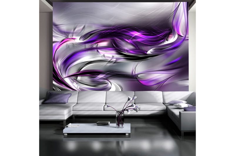 Fototapet Purple Swirls 250x175 - Artgeist sp. z o. o. - Innredning - Veggdekorasjon - Tapeter - Fototapeter